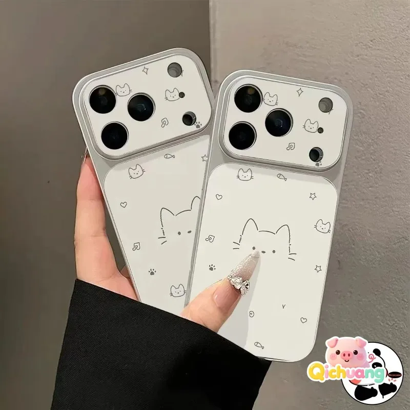 Фото Милый чехол для телефона с изображением мультяшного кота для Samsung Galaxy A57 A56 A55 A54 A53 A52 A52S A51 A50 A50S A30S A73 A72 A71 из искусственной кожи. №3