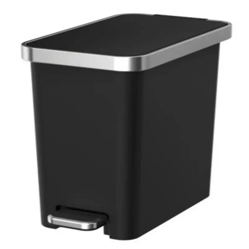 

Gallon Premium Resin Step Can, Plastic Bathroom or Office Garbage Can, Black Car trash can Garbage bags Black square bathroom tr