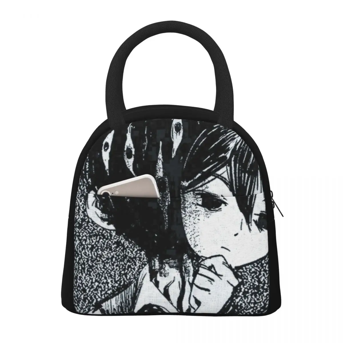 Omori Lunch Bag Portable Insulated Oxford Cooler Anime Horror Game Thermal Cold Food Picnic Lunch Box for Women Children
