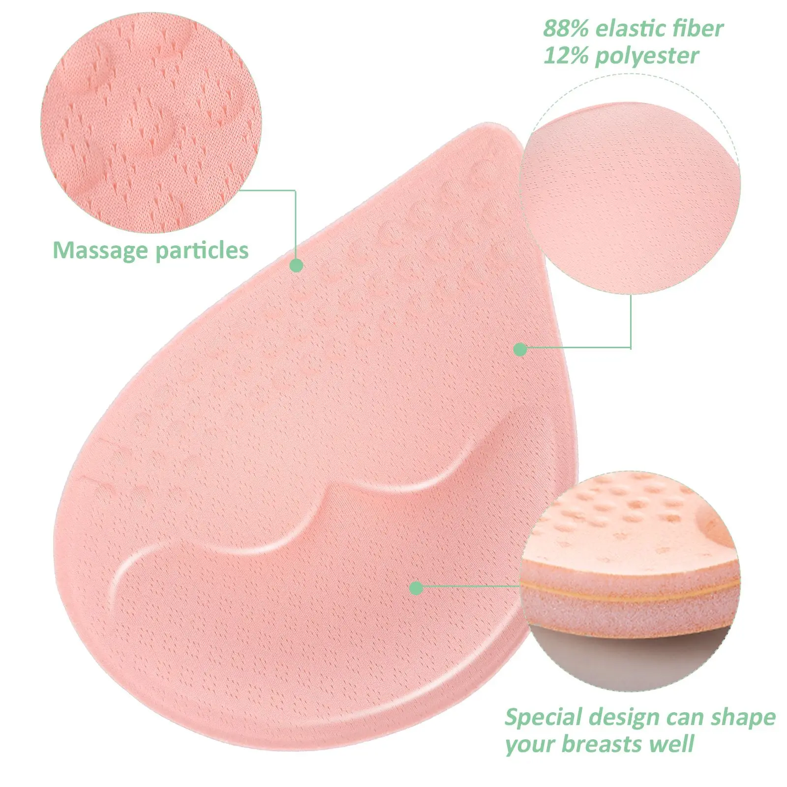 12 Pairs Silicone Gel Pad Supple Insert Breast Up Pad Girl Clothing Accessories