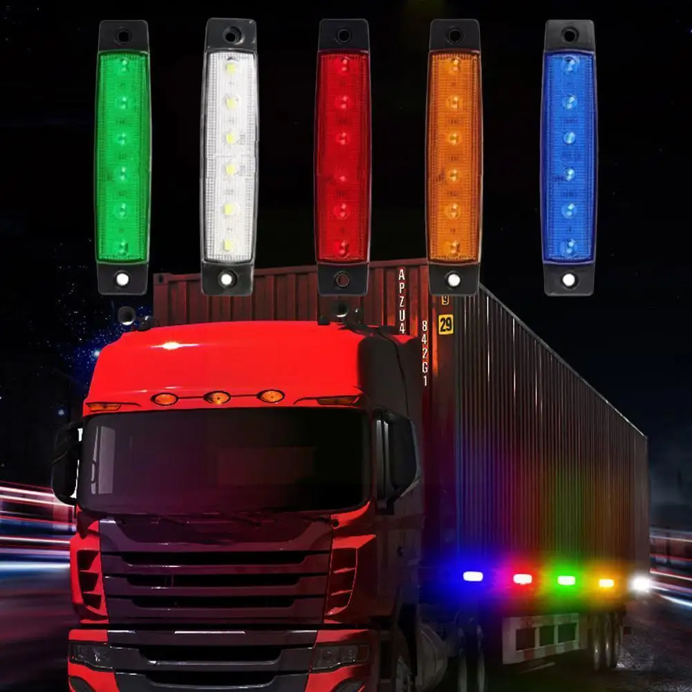 

Светодиодная лента для бокового освещения грузовика, 24 В, цветная светильник вая лента для прицепа, предупреждающая о длинном боковом прице...