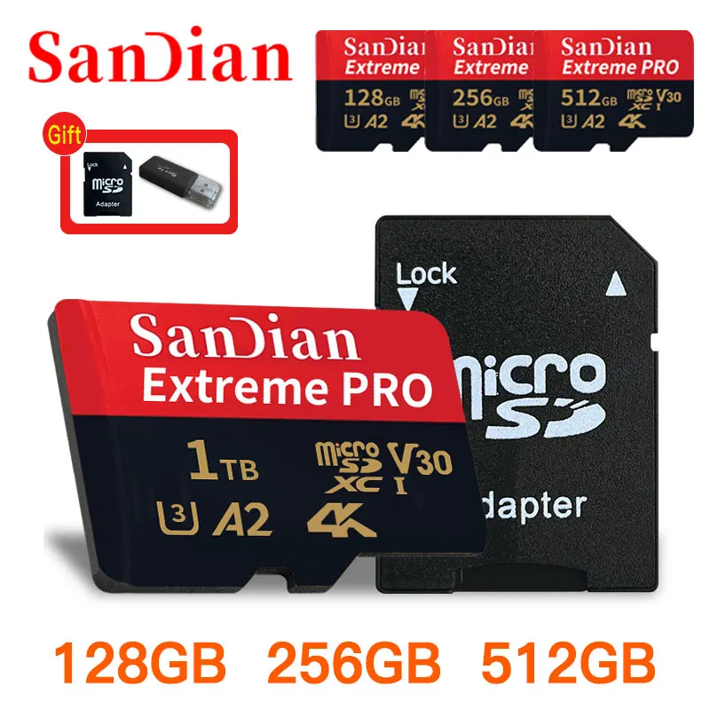 

Brand New Micro Memory SD Card 1TB 512GB High-Speed of read and write TF card Suit for smartphone/computer/camera Flash Storage