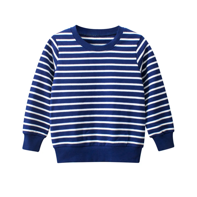 

Sweatshirt Boy Clothes Child Striped Crew Spring Autumn Winter Tops Sports For Toddlers Baby