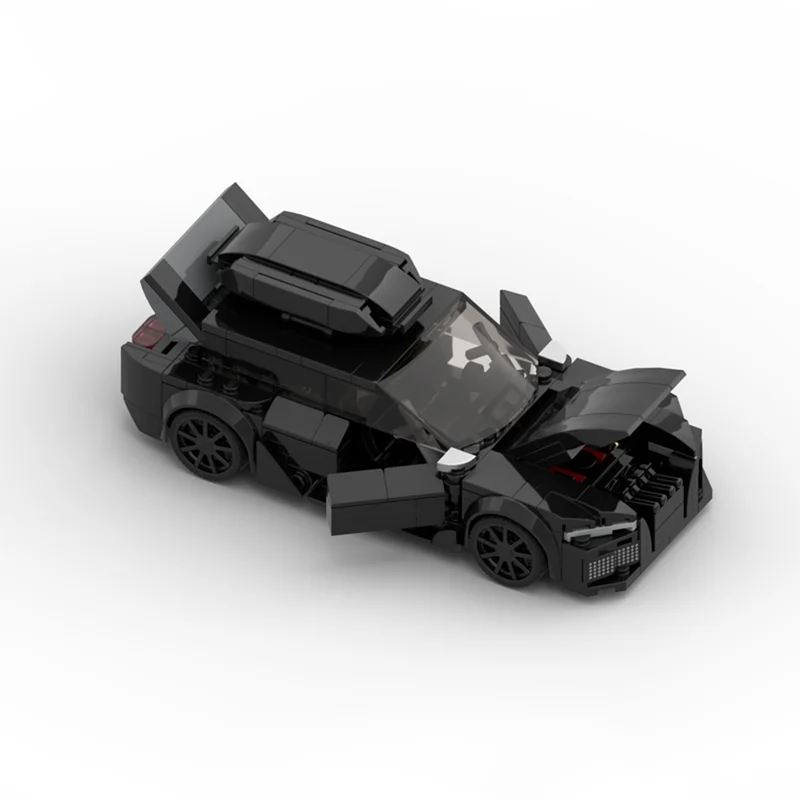 Фото 352 шт. Moc Customize, техническая роскошная черная модель спортивного автомобиля, суперкар, строительные блоки, скоростной автомобиль, кирпичи, игрушки, подарки для детей и взрослых №3