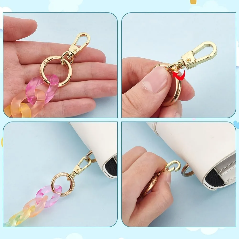 2 шт. 17 1-дюймовая прозрачная акриловая цепочка для сумки с 1 12 2-дюймовыми