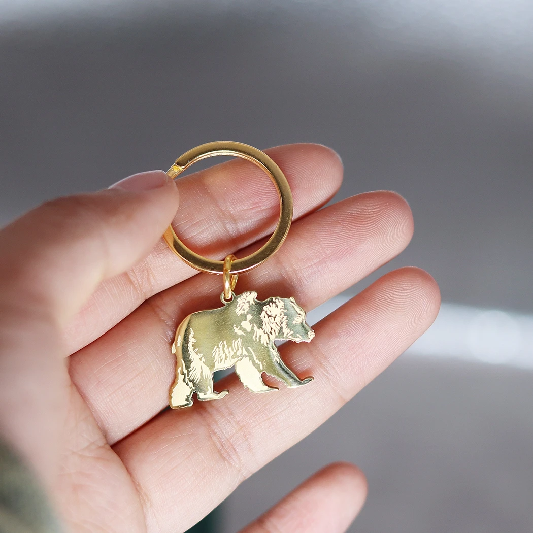 Североамериканский бурый медведь кулон индивидуальный номер телефонная бирка