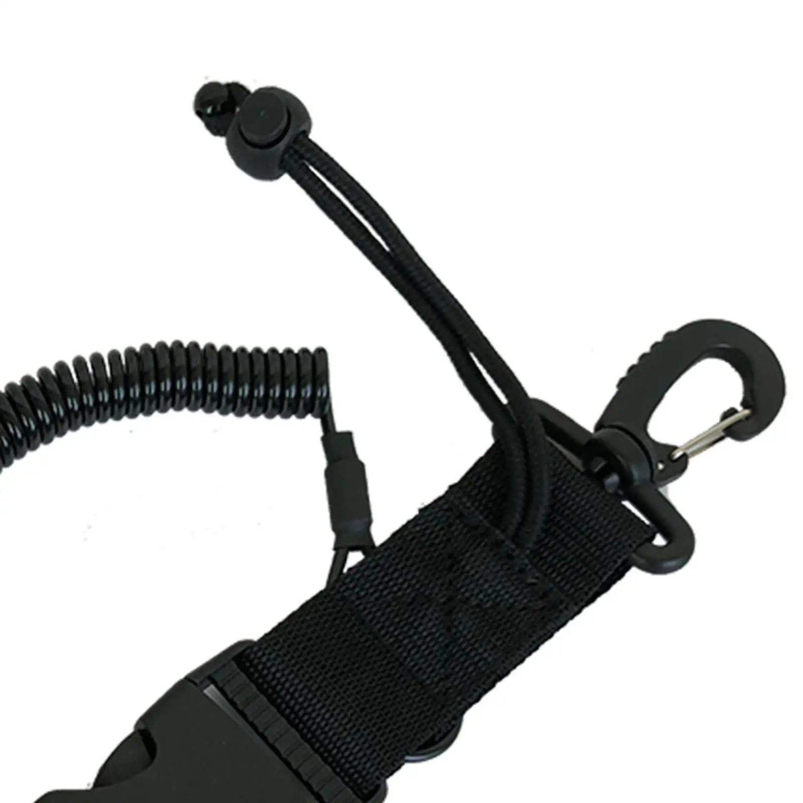 

Scuba Diving Lanyard Coil Lanyard w Quick Release Buckles Clip for Camera