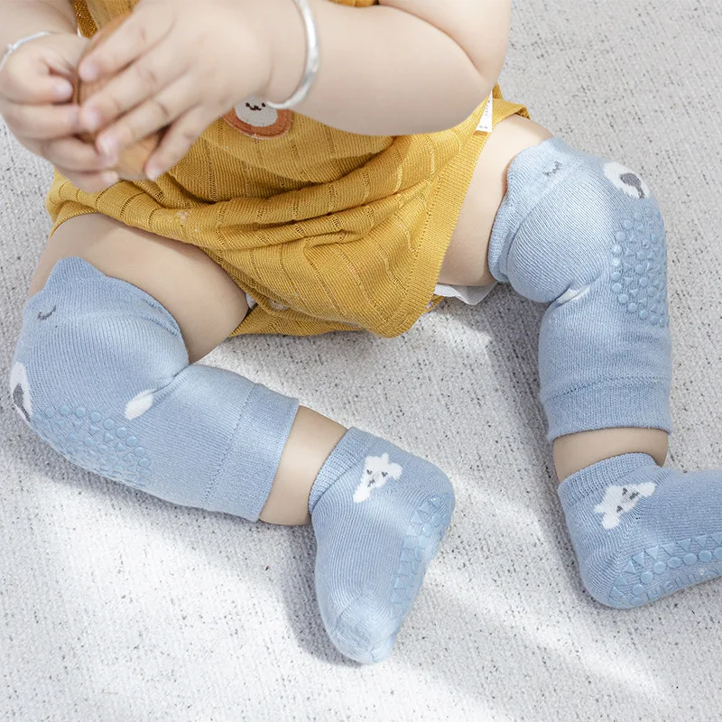 Autumn Baby Knee Pads Socks Set  Anti Slip Socks Kneecap Kid Crawling Safety Floor Socks Knee Protector Kneepad Leg Warmer Girls