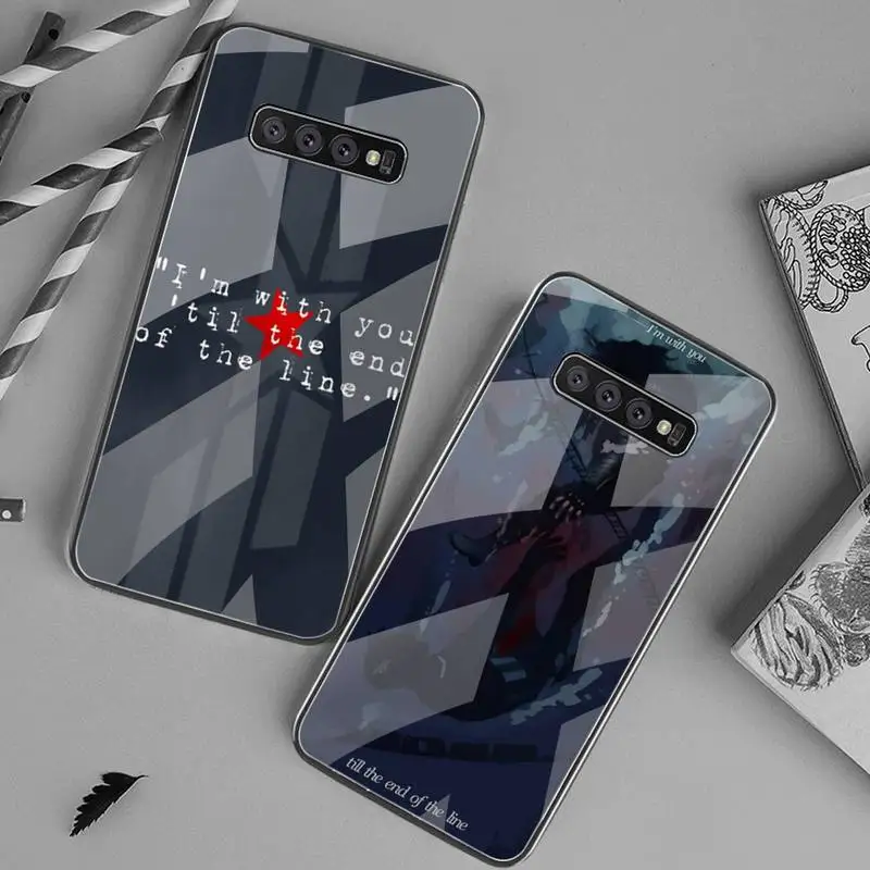 

Себастьян коллаж баки Барнс чехол для телефона закаленное стекло для Samsung S20 Ultra S7 S8 S9 S10 Note 8 9 10 Pro Plus чехол