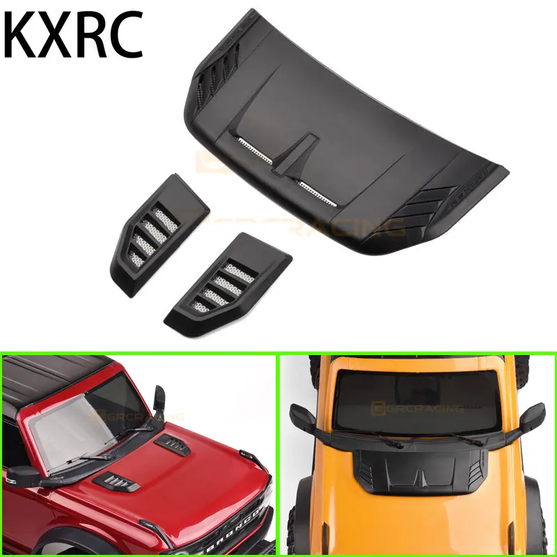 

KXRC Plastic Hood Guard Grille Trim Sticker Accessories for 1/10 RC Crawler Car Traxxas TRX4 New Bronco Upgrade Parts