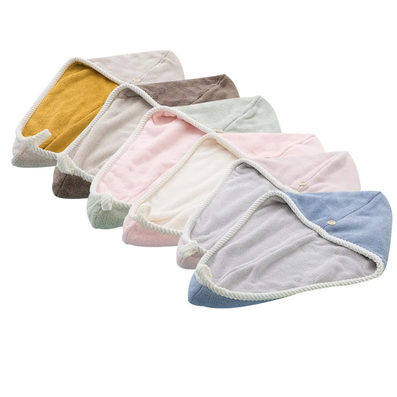 Shower Cap Magic Microfiber Hair Quick Drying Dryer Towel Bath Wrap Hat Turban Dry Bonnet Wearable |