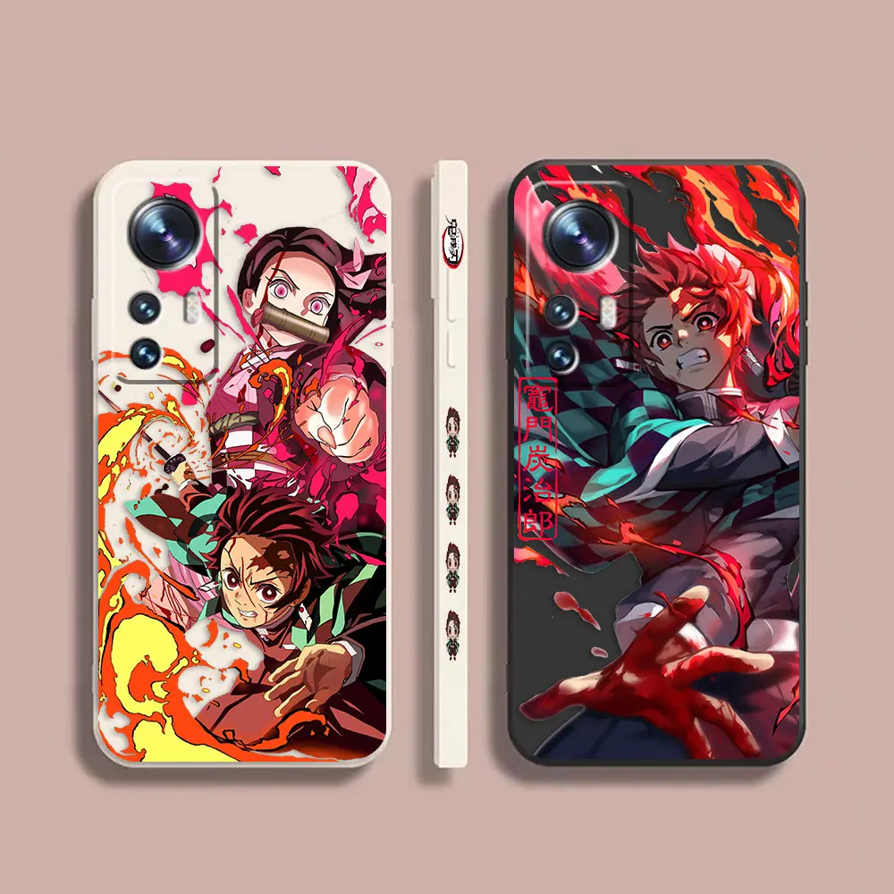 

Phone Case For Xiaomi 13 12 12T 12S 11 11T 10 10S 9 Pro Ultra Lite Case Cover Funda Cqoue Shell Capa Anime Tanjiro Demon Slayer