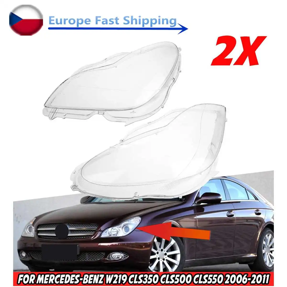 Пара головных фонарей для Mercedes Benz W219 CLS350 CLS500 CLS550 2006-2011 A219820296 | Автомобили и