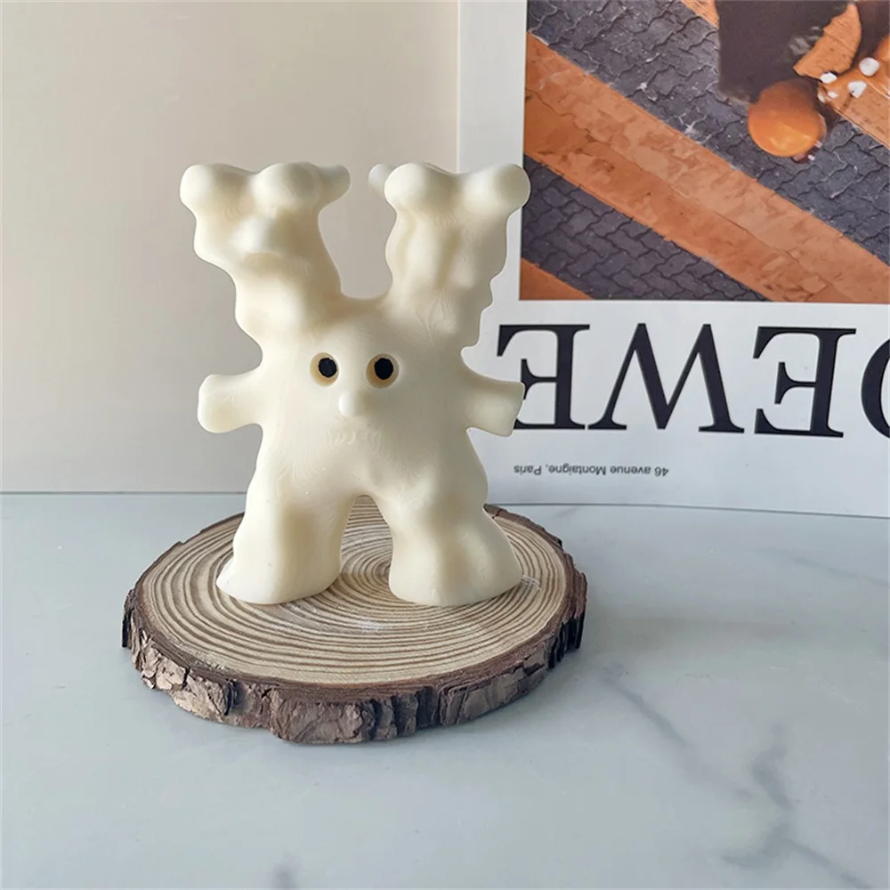 Форма в виде милого монстра для свечей силиконовая форма соевого воска