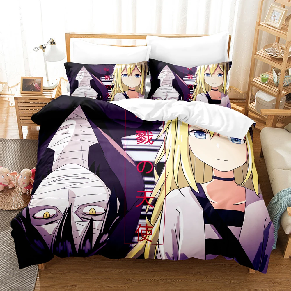 

Angels of Death Anime 3D Bedding Set Duvet Cover Pillowcases Comforter Bed Linen For Kids Teens Gift Twin Queen King Size