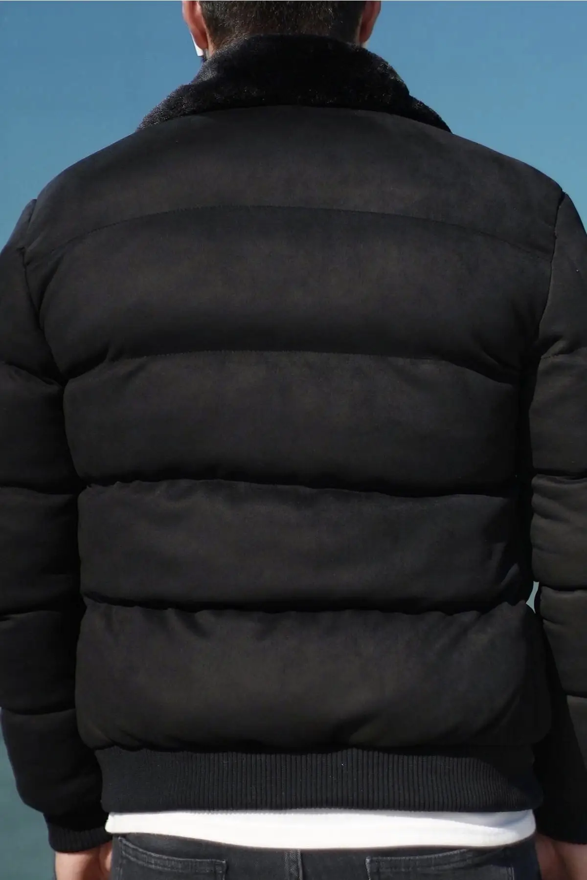 Men's Black Suede Coat