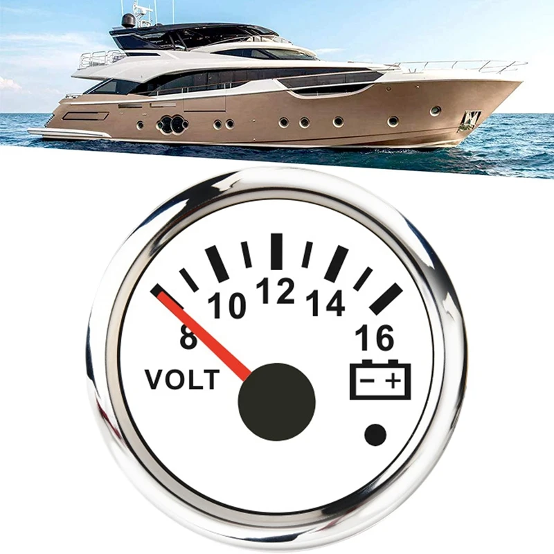 Вольтметр 52 мм вольтметр Индикатор напряжения для морской яхты
