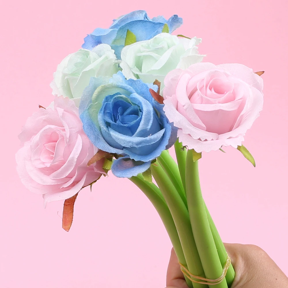 Новинка элегантные необычные ручки с цветком пиона милые кавайные гелевые