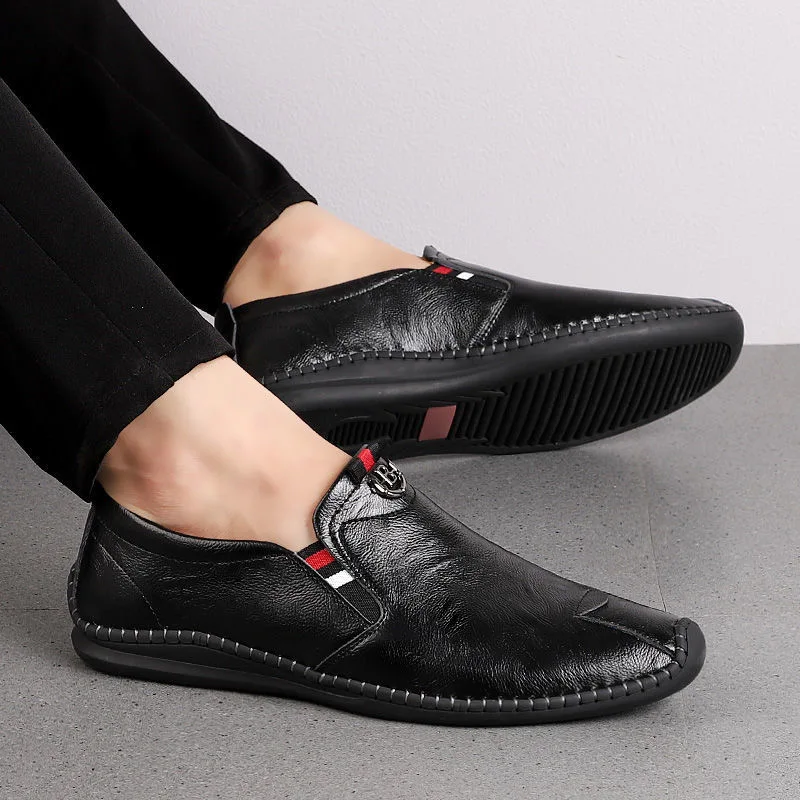 Shoes Leather Brand 2022 Loafers Men 