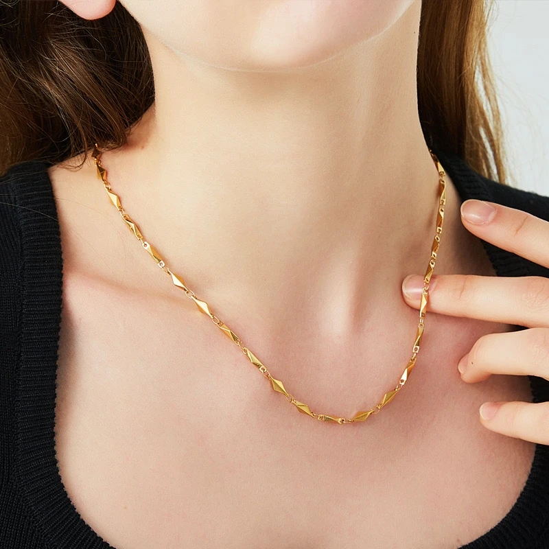 Дубай позолоченные 2 5 мм цепочки с волнами воды для женщин 22-дюймовый воротник Femme