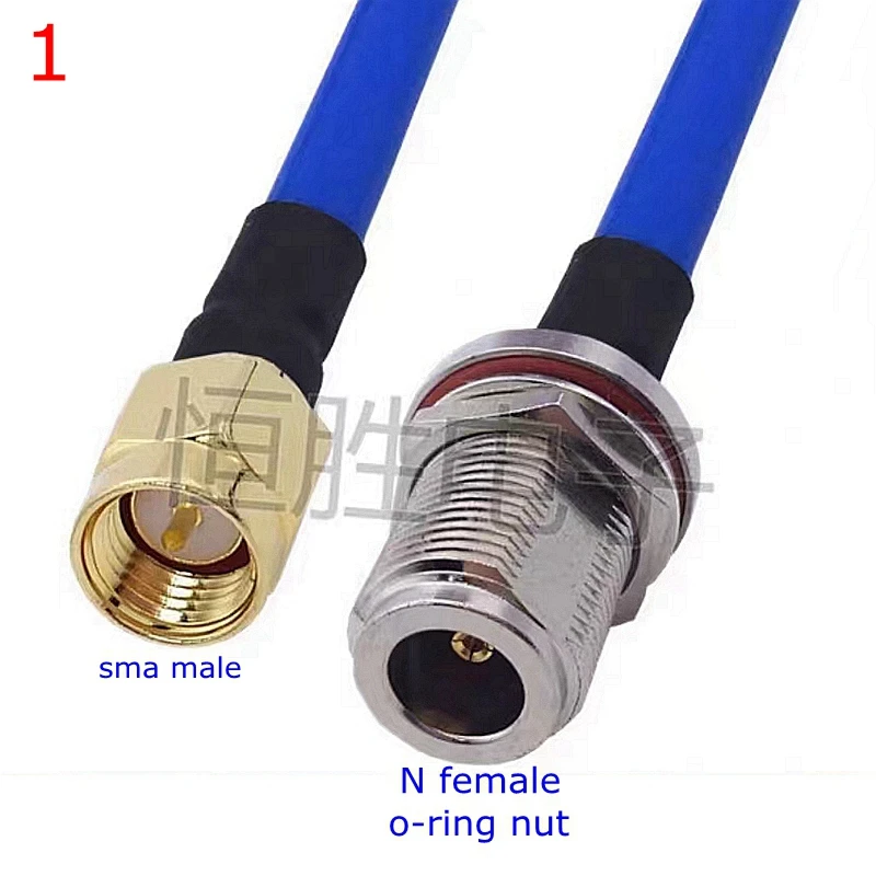 Фото Разъем SMA-N RG402 SMA-N Прямоугольный обжимной высокочастотный коаксиальный кабель 50 Ом синий RG402 для кабеля RF RG402 №1