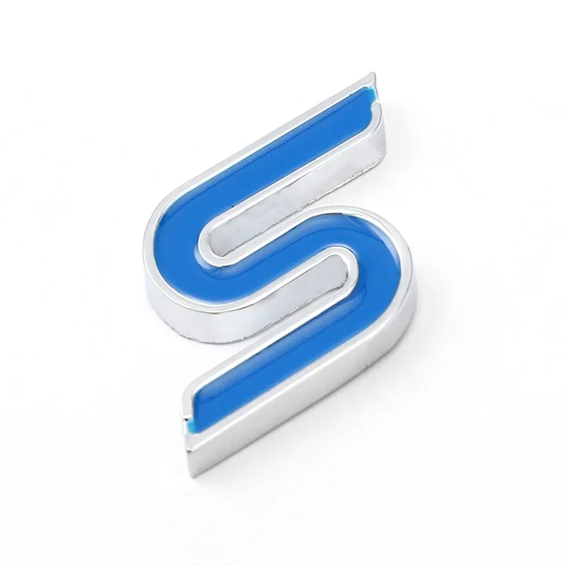 

3D металлический логотип S, эмблема на переднюю решетку, значок на задний багажник автомобиля, наклейки для Ford Focus Fiesta Escape Ecosport Kuga Mondeo, аксессуары