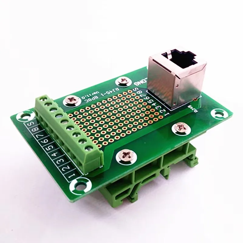 RJ45 8P8C Прямоугольный разъем с экранирующей коммутационной платой Buss клеммной