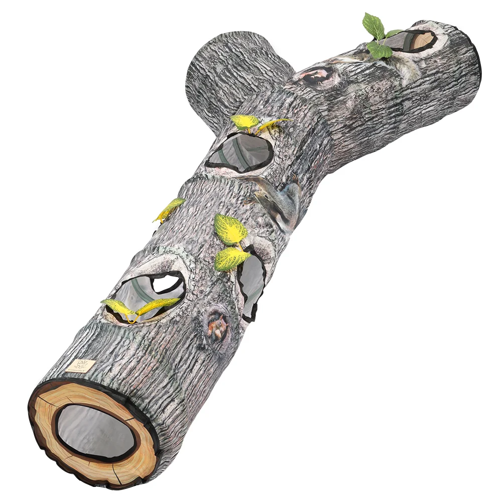 

1Pc Pet Cat Tunnel Tree Pattern Cat Tunnel Interesting Cat Maze Cat House Bed