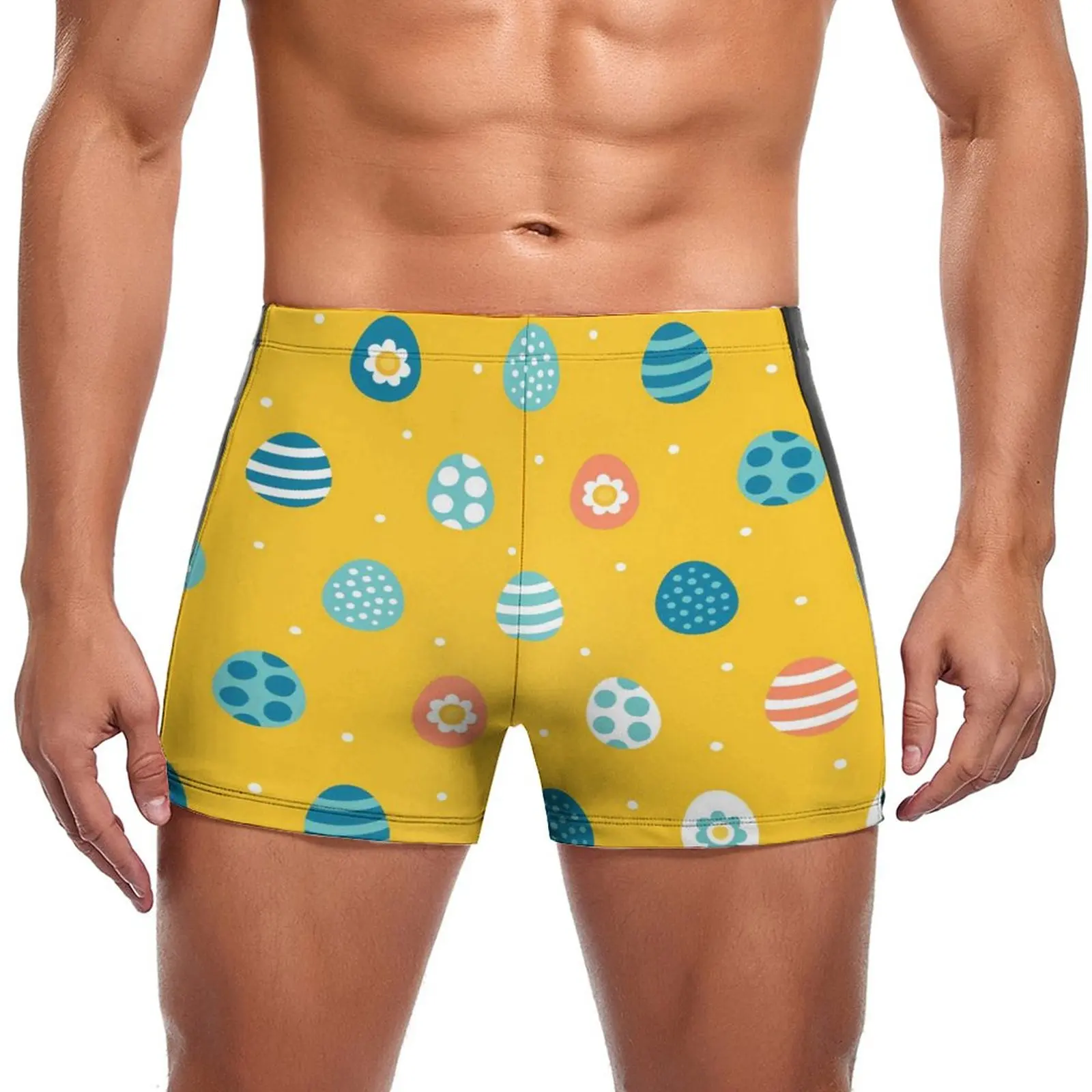 

Easter Egg Bombs Swimming Trunks Colorful Print Beach Trending Swim Shorts Elastic Large Size Men Swimsuit