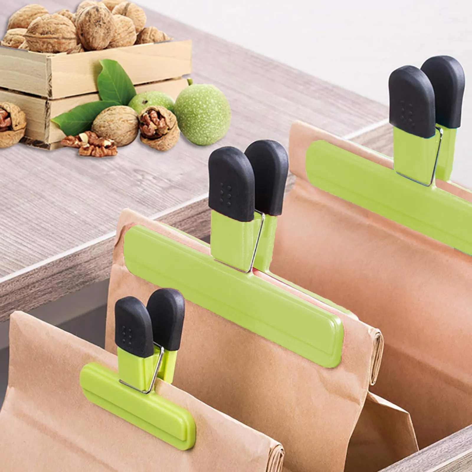 

Пластиковые тяжелые пищи большого размера, 10 упаковок, зажимы, размер 5 зажимов + 5 пластиковых герметичных упаковок для хранения с искусстве...