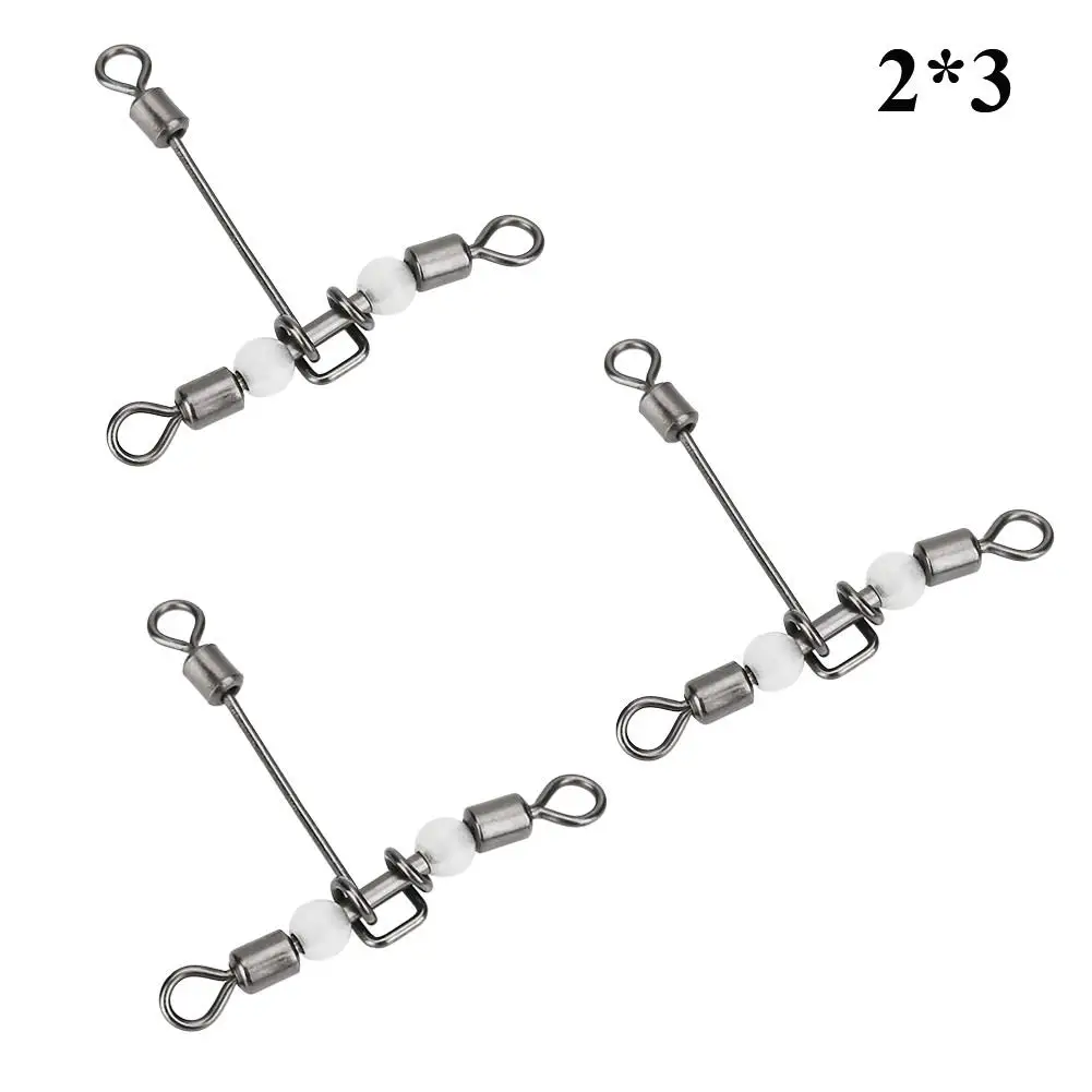 10 шт. люминесцентные Т-образные 3-сторонние рыболовные Вертлюги