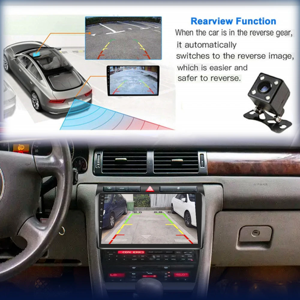 Автомагнитола OLPAY 2DIN 4 + 64 ГБ Android 10 без dvd GPS для Audi A6 C5 1997-2004 |