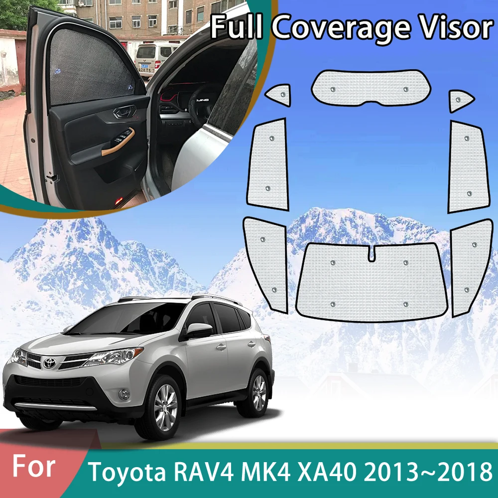 

Car Full Coverage Sunshade For Toyota RAV 4 MK4 XA40 2013~2018 2014 2015 UV Protection Auto Accessories Window Decoration Visor