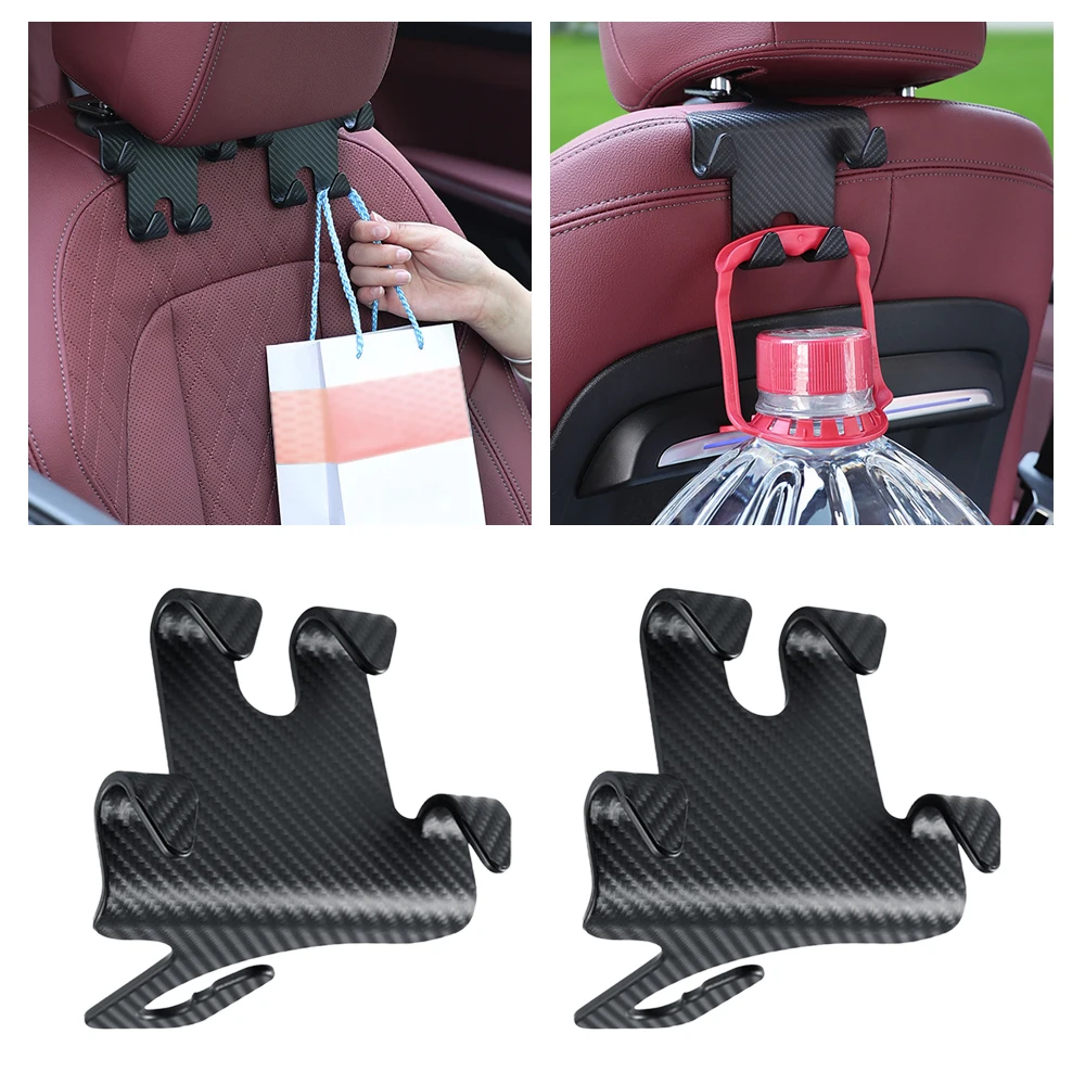Органайзер на подголовник сиденья универсальный держатель из углеродного