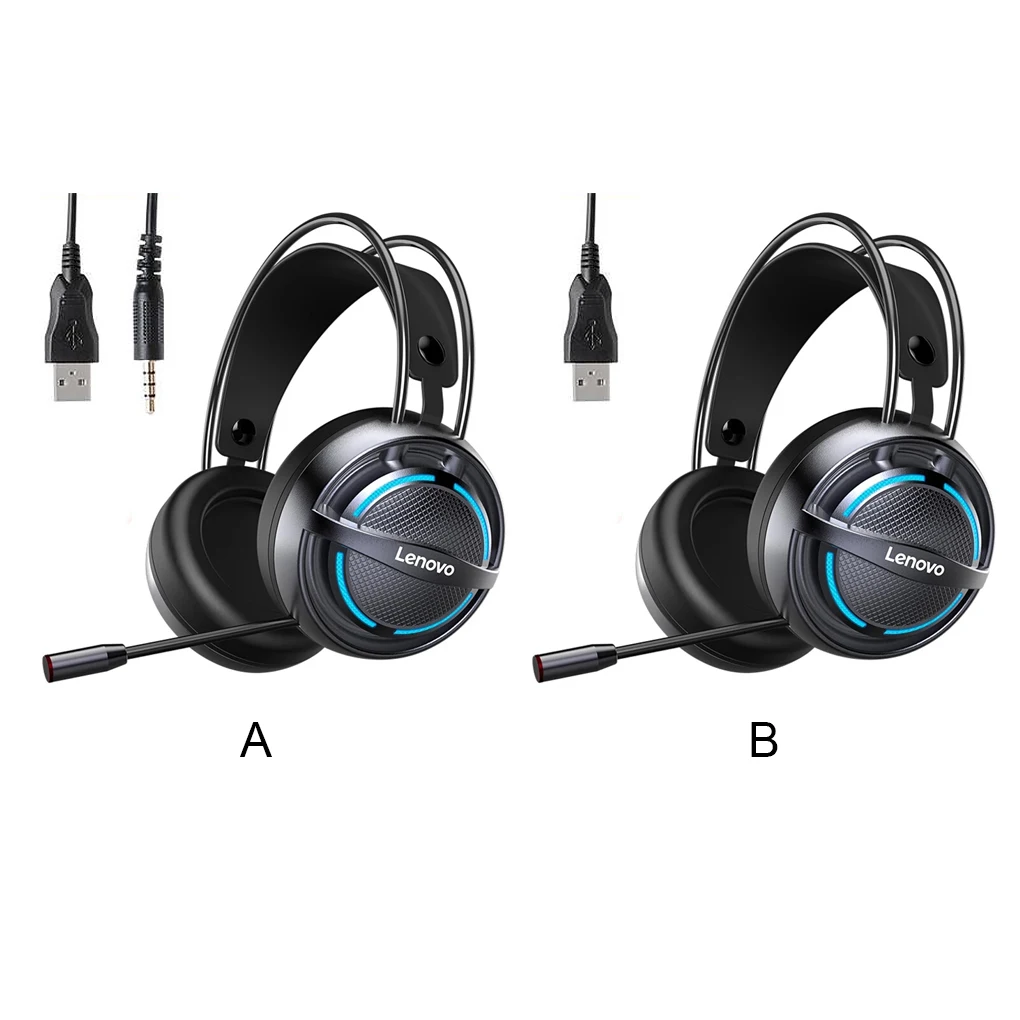 

Lenovo G30 Headphone Wired 7.1 Channel Gaming Headset with Microphone Long Cord Replacement Side Wheel Earphone