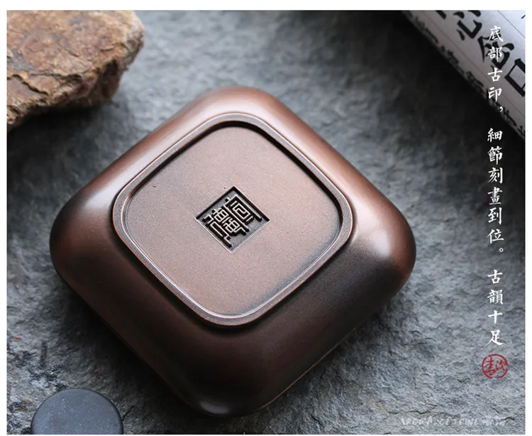 Медный сплав полый ретро мини сандаловая печь чайная церемония Taoist благовония