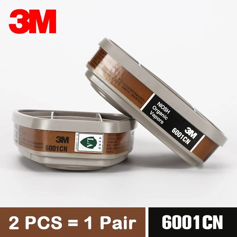 1 пара = 2 шт. 3 м 6001CN химический органический паровой респиратор фильтр с