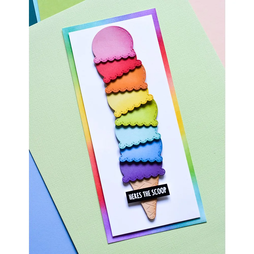 

2023 New Summer Big Ice Cream Metal Cutting Dies for Wedding Photo Scrapbooking Handicrafts Making Card Embossing Decoration