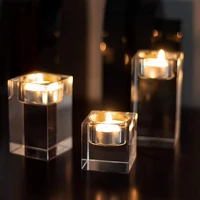 crystal tealight candle holders set of 3 candlestick tealight holder crystal glass tealights candleholder for home decor