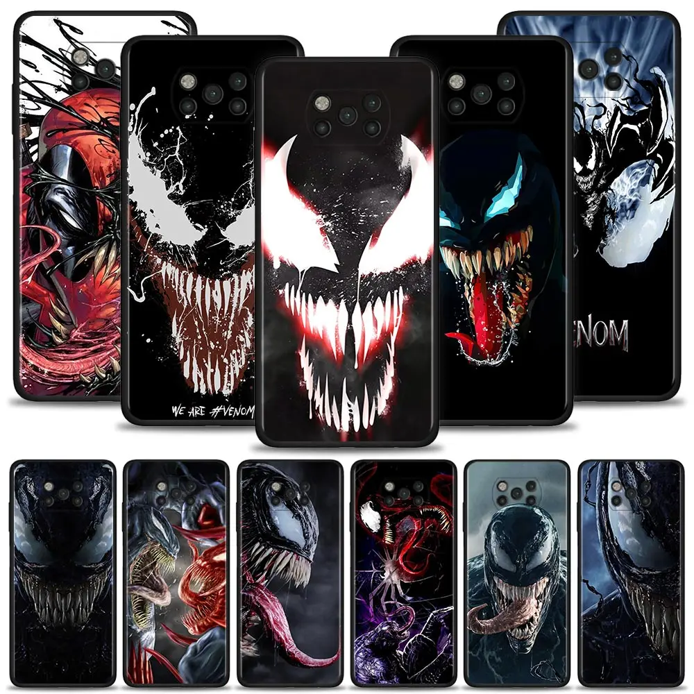 

Phone Case For Xiaomi POCO X3 X4 NFC M3 M4 pro Cover for mi 12 Pro 11T 11 10T Lite Silicon Funda MARVEL Venom Super Hero