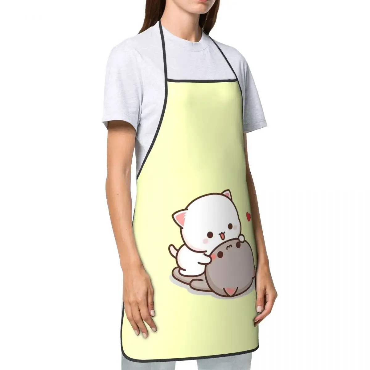 Унисекс персик и гома мочи кошка Cuddling кухня шеф-повара приготовление пищи фартук