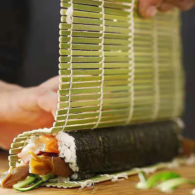 

Hot Sushi Rolling Roller Bamboo DIY Sushi Mat Onigiri Rice Roller Hand Maker Sushi Tools Kitchen Japanese Food Beto Accessories