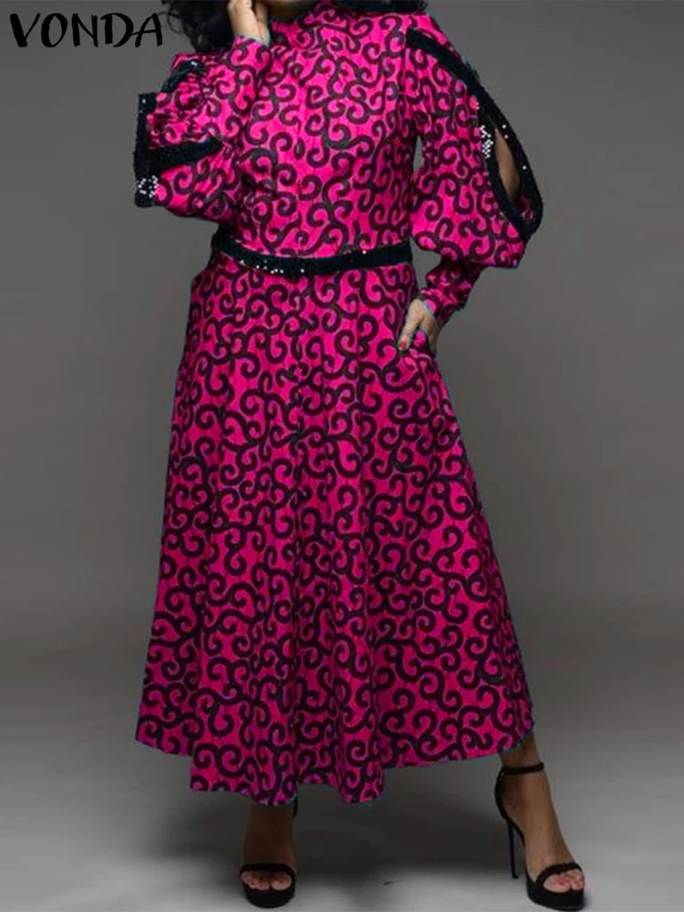 VONDA женские комплекты с принтом 2024 богемные костюмы из двух предметов