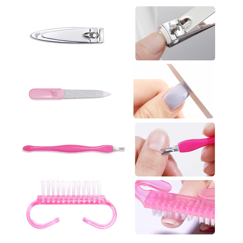 Набор для маникюра HALAIMAN пилка полировки ногтей вилка омертвевшей кожи толкатель