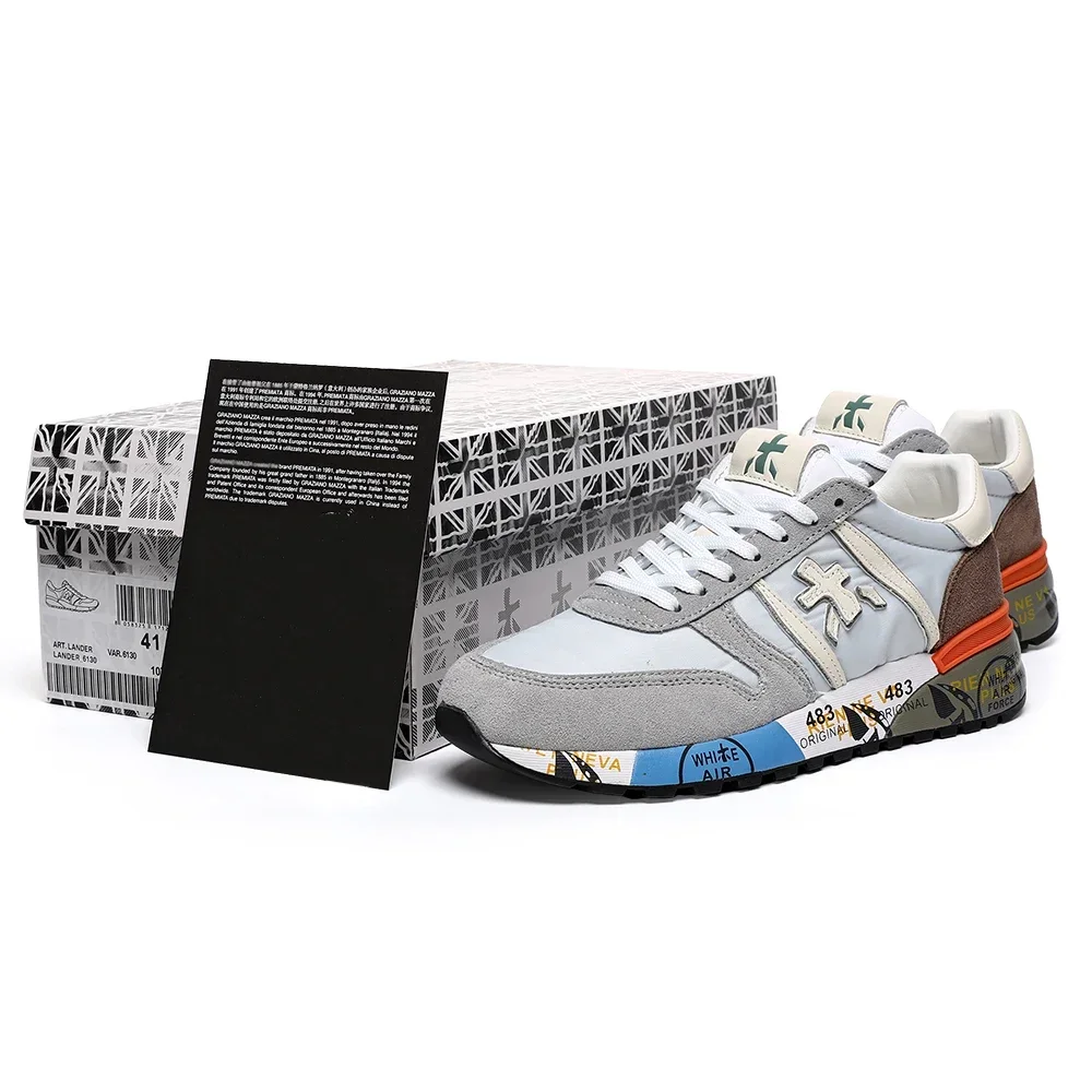 PREMIATA/мужская нишевая легкая роскошная замшевая сетчатая повседневная