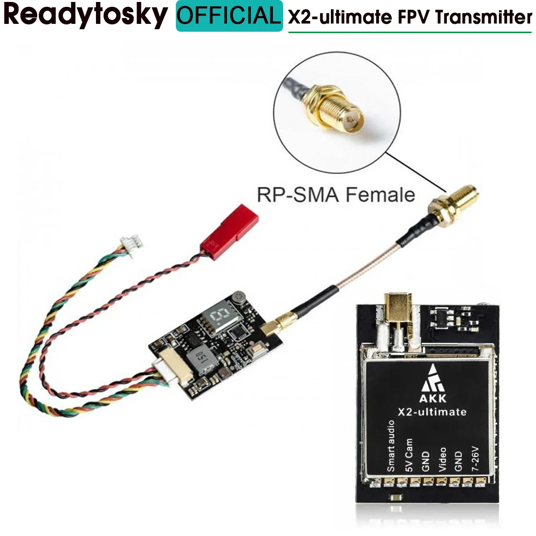 

FPV X2-ultimate 25mW/200mW/600mW/1200mW 5.8GHz 37CH FPV Transmitter with Smart Audiofor RC FPV Racing Drone RC Quadcopter Frame