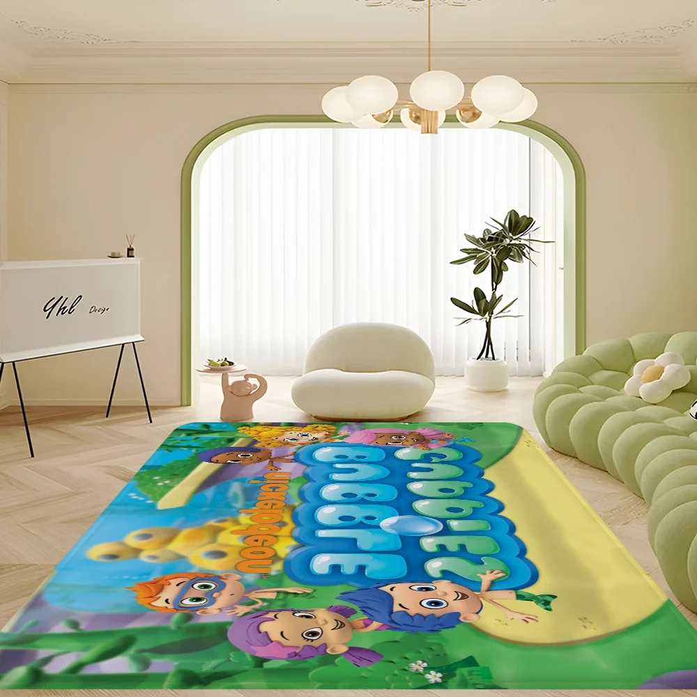 Bubble Guppies Floor Mat Non-Slip Laundry Room Decor Balcony Child Living Household Carpets