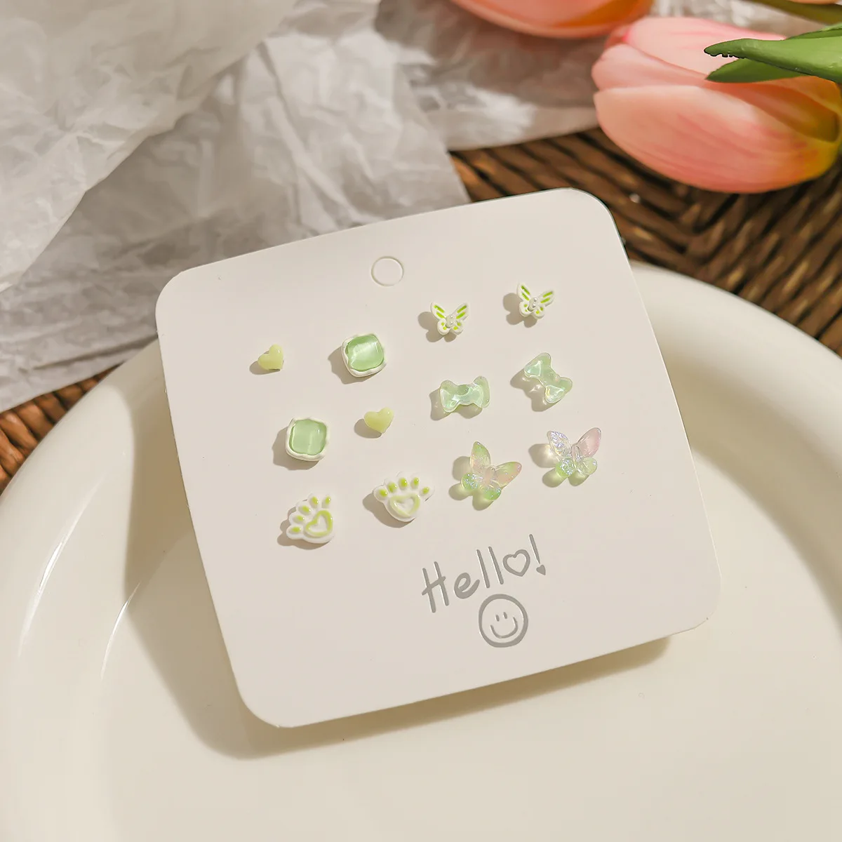 Новые модные яркие блестящие серьги-гвоздики KADRUFI в виде цветов бабочек милые