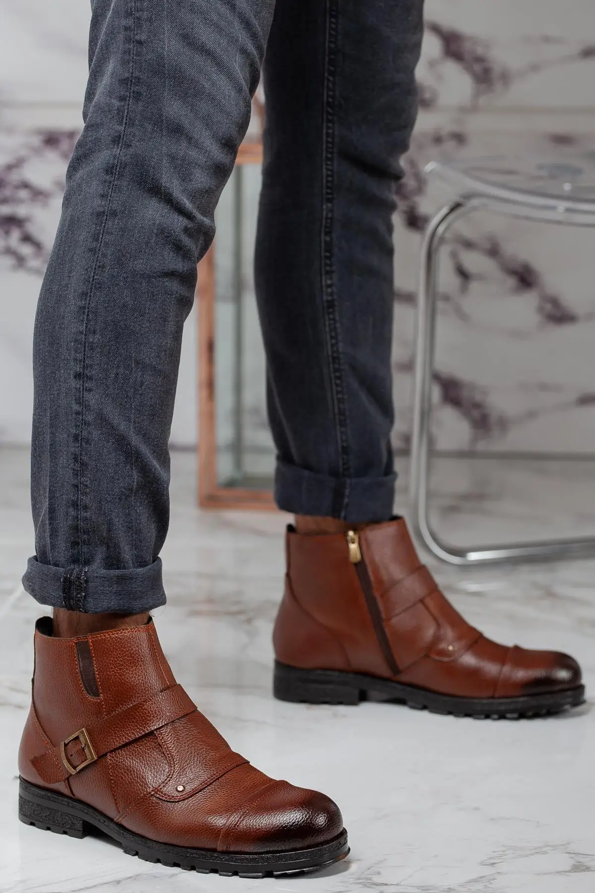 

UNISEX brown cold proof Outdoor Casual Shoes Warm Activities Hiking Boots Quality Work Boots