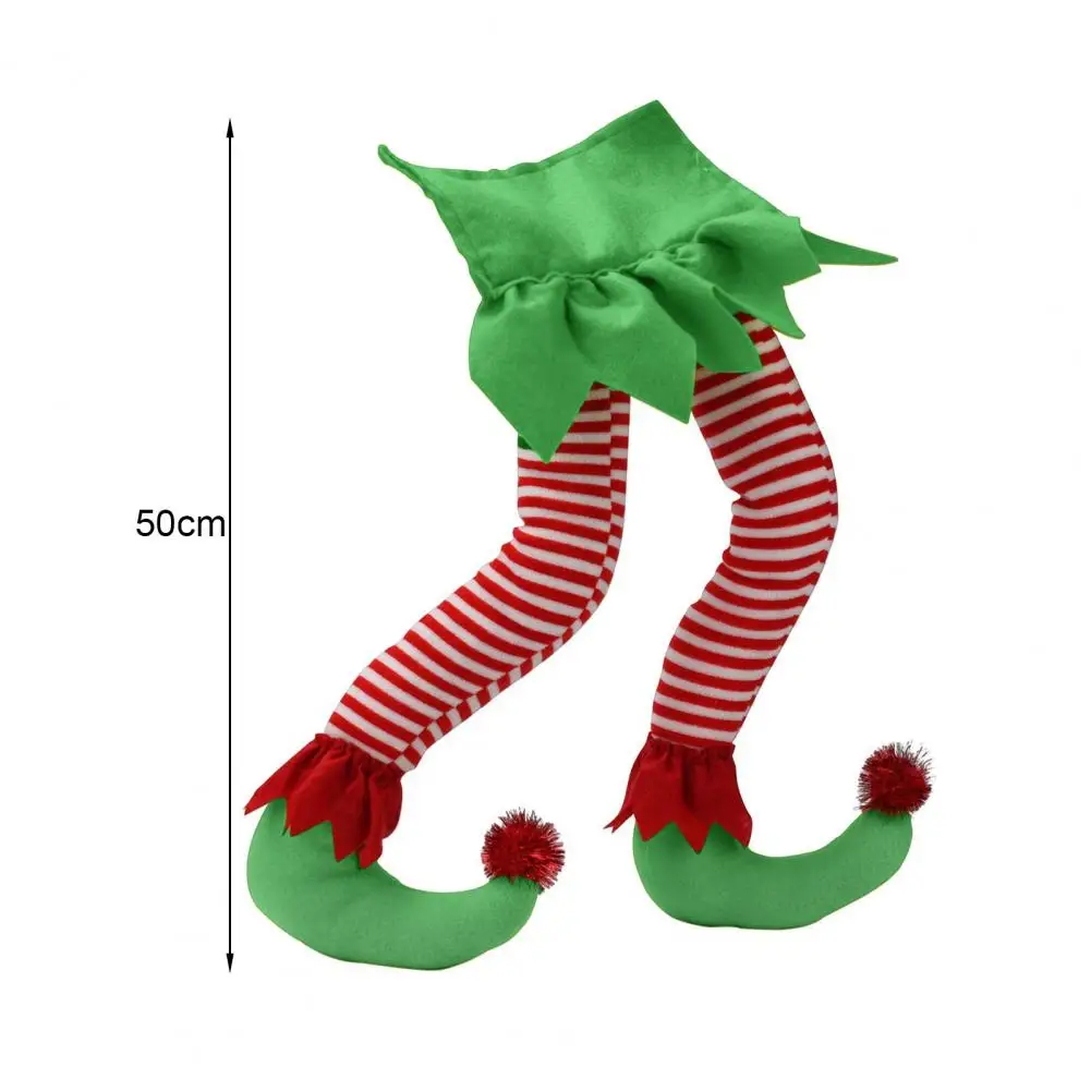 

Christmas Elf Legs Long-lasting Christmas Tree Decoration Santa Claus Legs Eye-catching Cute Christmas Pendant for Home